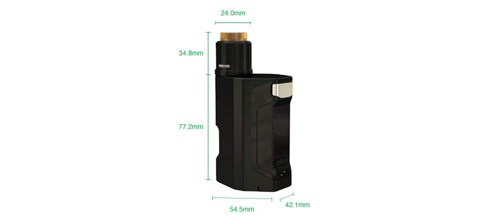WISMEC Luxotic DF Box 200W TC Kit with Guillotine V2 24 0mm 34 8mm 77 2 m 42 1mm 54 5mm