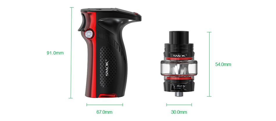 SMOK Mag Grip 100W TC Kit with TFV8 Baby V2 91 0mm 4  0mm 670mm 300mm