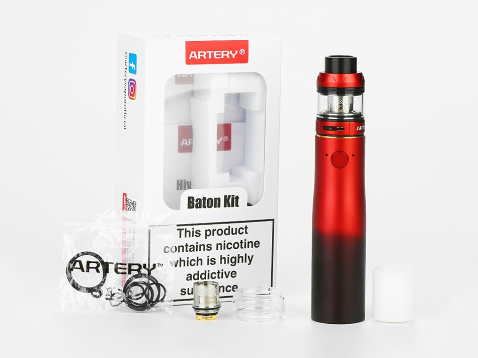 [With Warnings] Artery Baton Kit with Hive S Tank ART RYe H Baton This product contains nicotine ich is highly addictive su nce