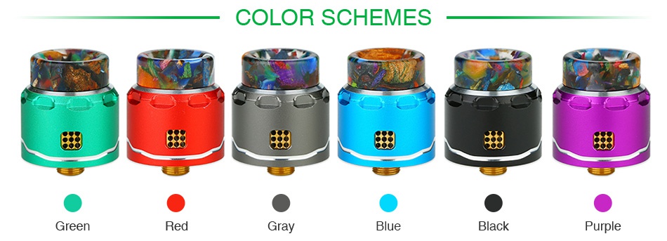 Asmodus C4 BF RDA COLOR SCHEMES   Green Red Gray Blue Black Purple