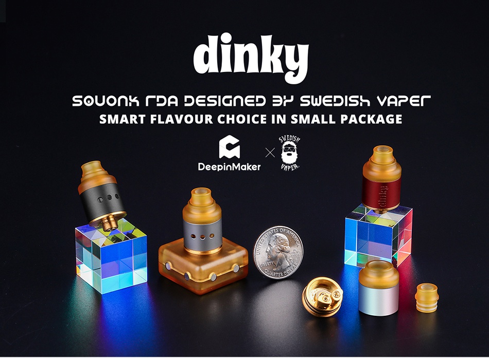 [UK Design] Swedish Vaper Dinky RDA dinko soOng PA DEsiGnE e swedish vAPEr SMART FLAVOUR CHOICE IN SMALL PACKAGE DeepinMaker