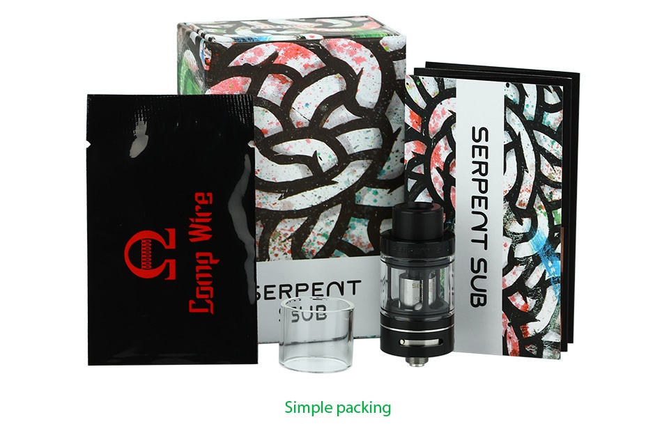 WOTOFO Serpent Sub 22 Tank Atomizer 3.5ml 0maTm2 0Cm ERPENT SU Simple packing