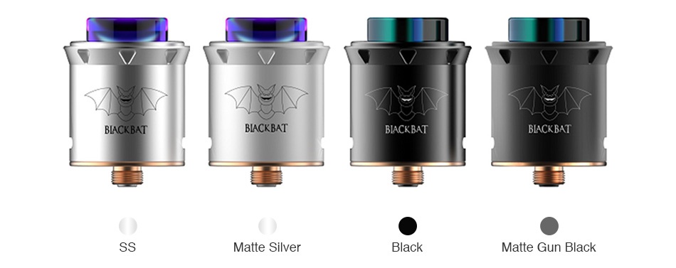 Capitvape Black Bat RDA BIACK BAT CKBAT BIACKBAT BIACK BAT Matte silver Black Matte gun black