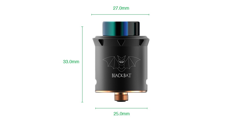 Capitvape Black Bat RDA BIACK BAT CKBAT BIACKBAT BIACK BAT Matte silver Black Matte gun black