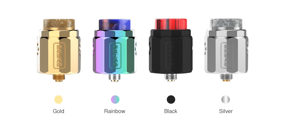 Damn Vape Dread BF RDA Gold Rainbow Black Silver