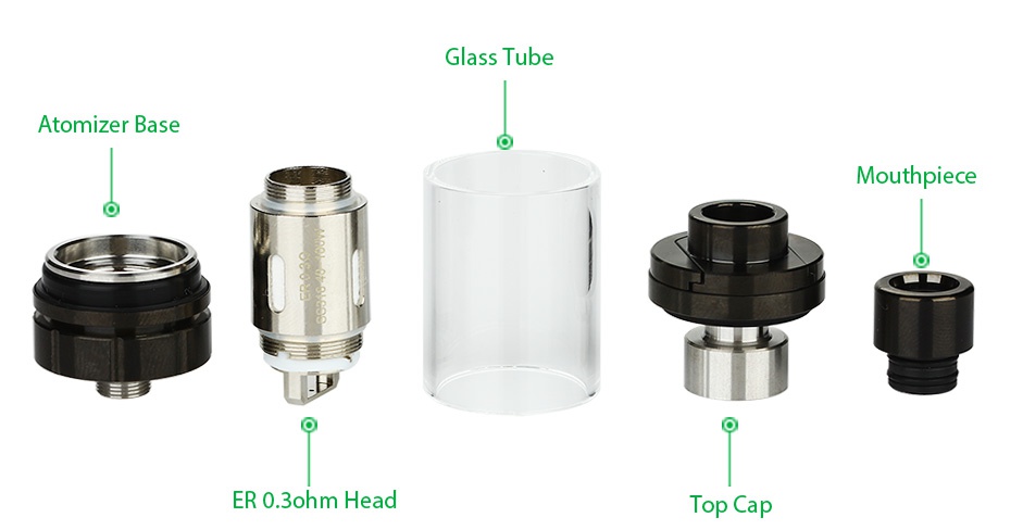 Eleaf Melo RT 22 Atomizer 3.8ml ass ube Atomizer base Mouthpiece ER Oohm head Top Ca