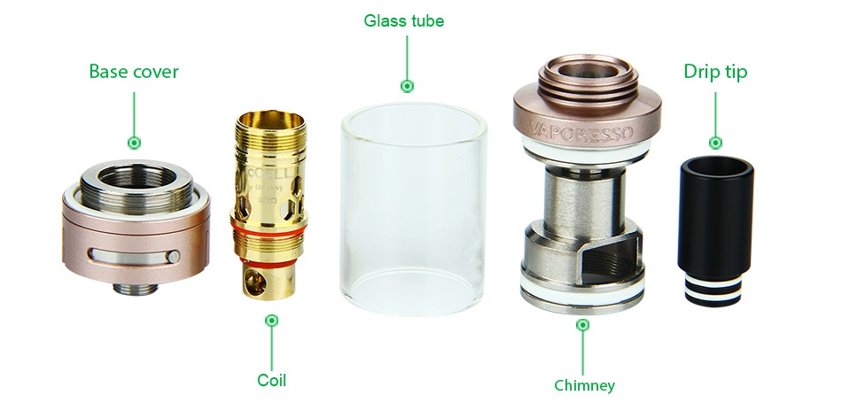 Vaporesso TARGET Ceramic cCELL Tank 3.5ml Glass tube Base cover Drip ti