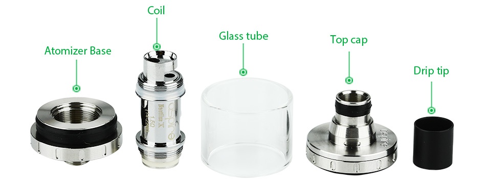 Aspire X30 Rover Kit With Nautilus X And NX30 MOD 2000mAh Glass tube Top cap Atomizer base p