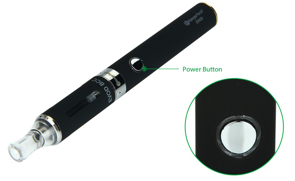 Kangertech EVOD Starter Kit 650mAh (4 Windows) Power Button