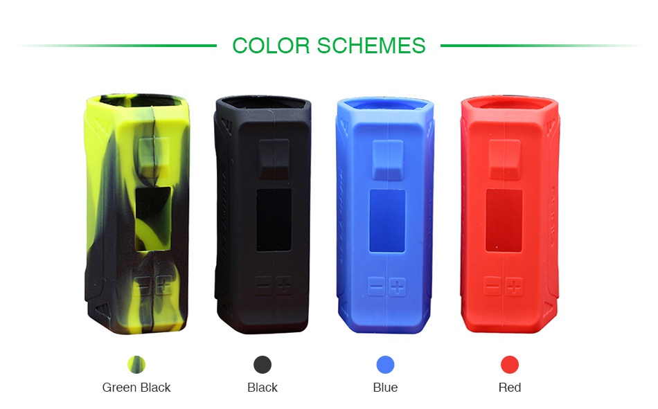 GeekVape Aegis Silicone Case COLOR SCHEMES Green black Black